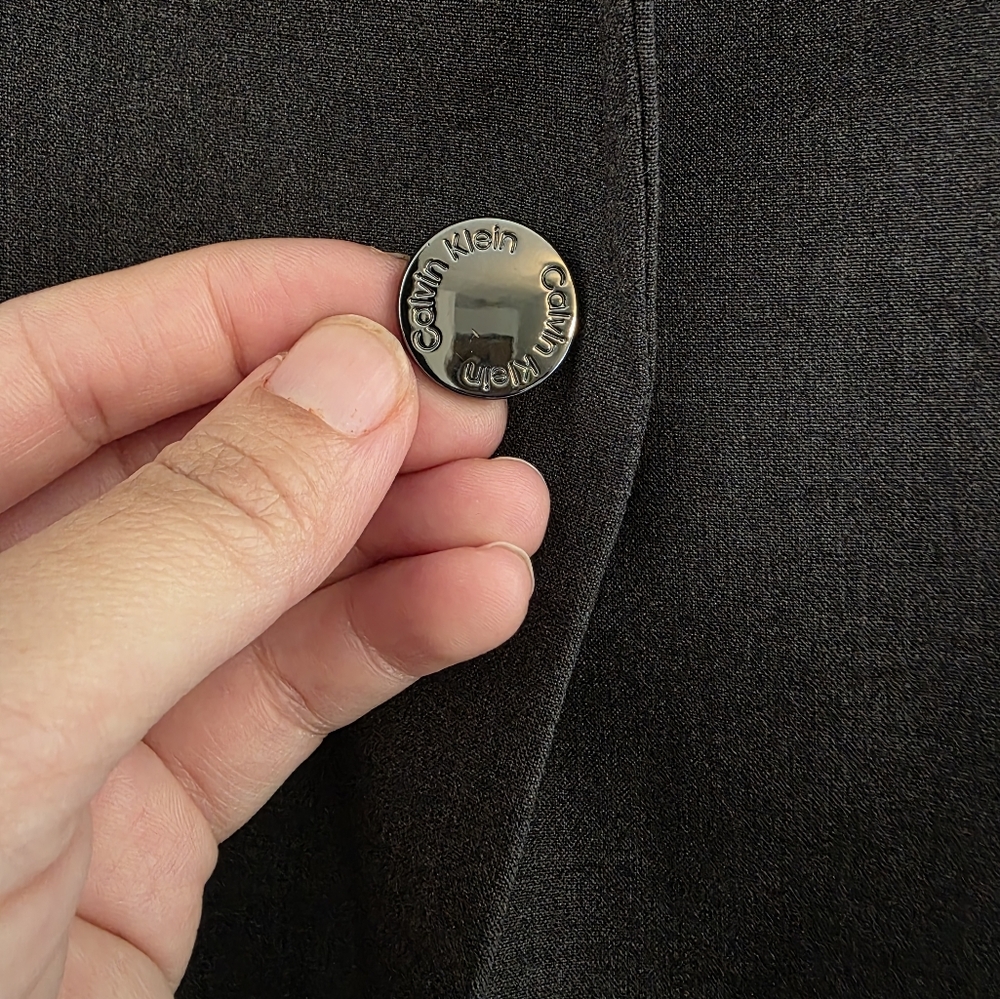 Calvin Klein Women's Gray Blazer Sz 6 - Picture 4 of 6